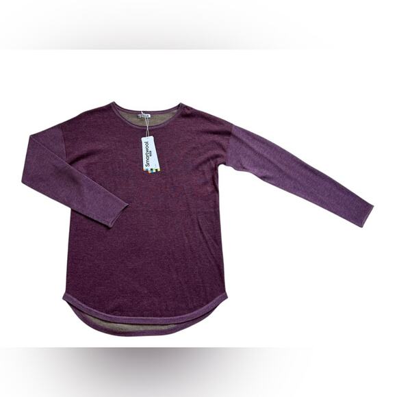 NWT Smartwool Women’s Shadow Pine Colorblock Crew Sweater size small - Picture 1 of 7